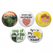 Punny Food Pinback Buttons